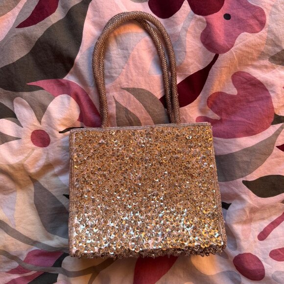 Silver sequin handbag - Picture 2 of 5